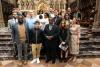 Families pose in Trinity Church on All Saints Sunday 2021