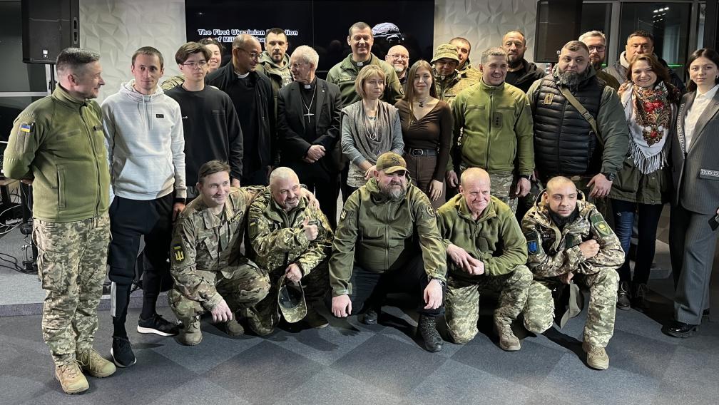 Father Phil Jackson and Archbishop of Canterbury Justin Welby meet with Ukrainian army chaplains