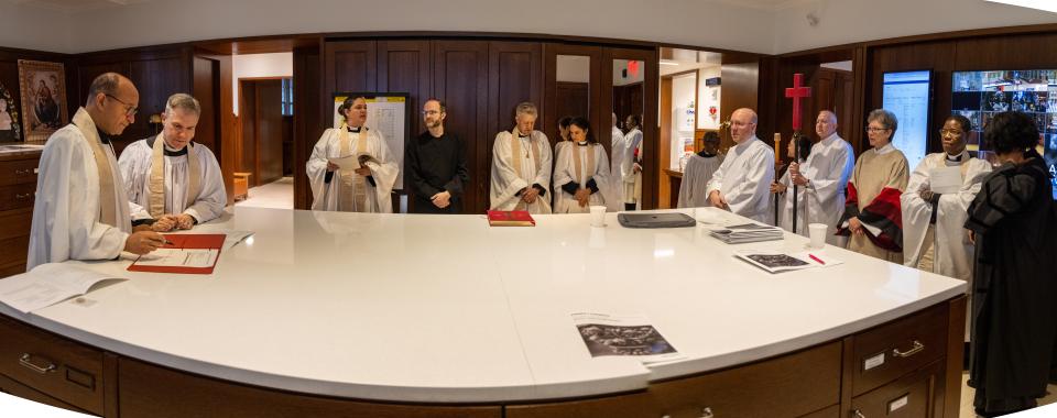 Trinity clergy prepare for Ash Wednesday service 2023 