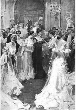 A painting of Caroline Schermerhorn Astor and her guests at one of her lavish balls, New York 1902