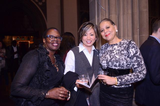 Deborah Hope and Toni Foy, members of Trinity's Congregational Arts Committee, with Kimiko Lupfer. Additional photos of the reception follow.