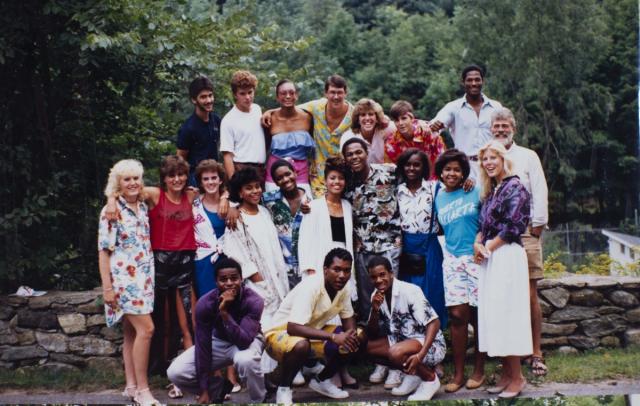 The counseling staff of Trinity Parish Camp in the late 1980s. Many of those pictured attended the reunion. 