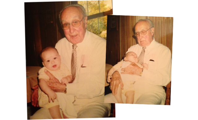 Dr. Kathy Bozzuti-Jones and her grandfather when she was a baby