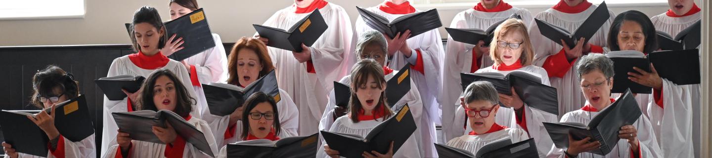 The St. Paul's Chapel Choir sings at a Sunday Holy Eucharist